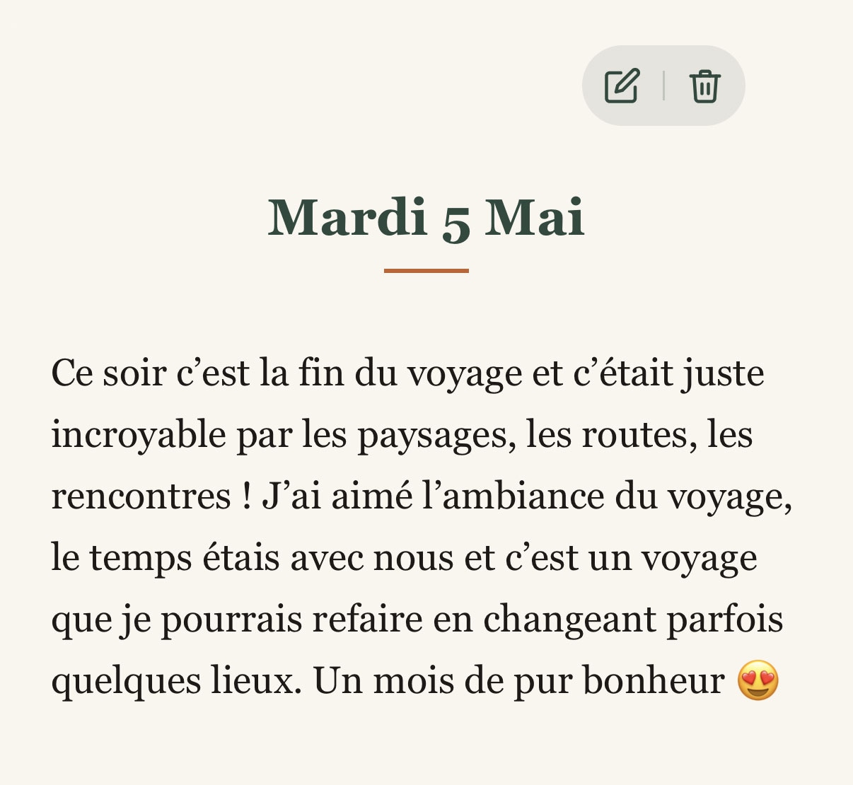 Une note du soir écrite librement