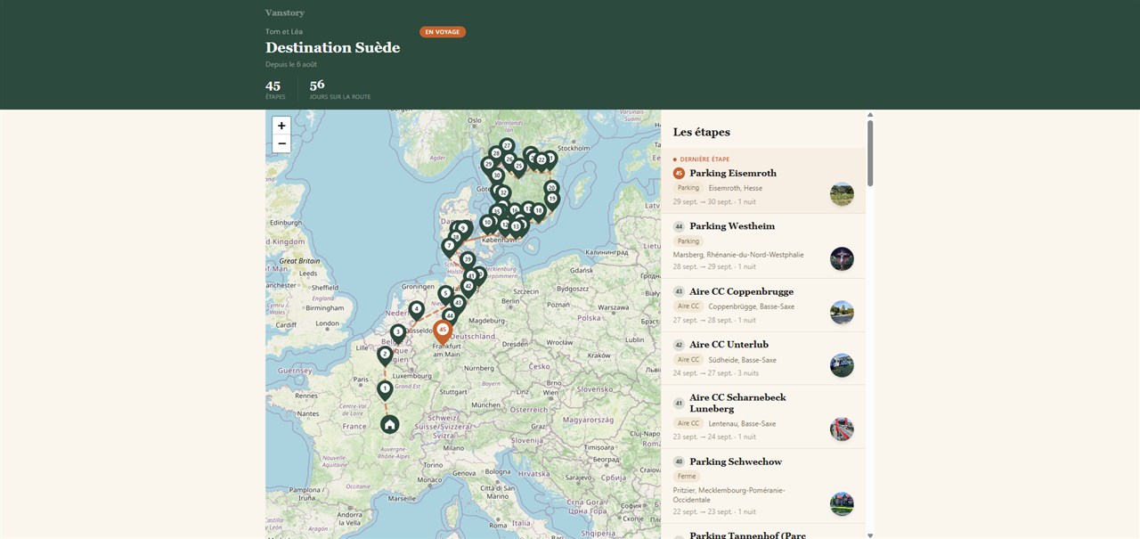Le suivi en direct vu sur grand écran, carte et étapes côte à côte